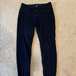 White House Black Market Dark Blue Straight Leg Jeans